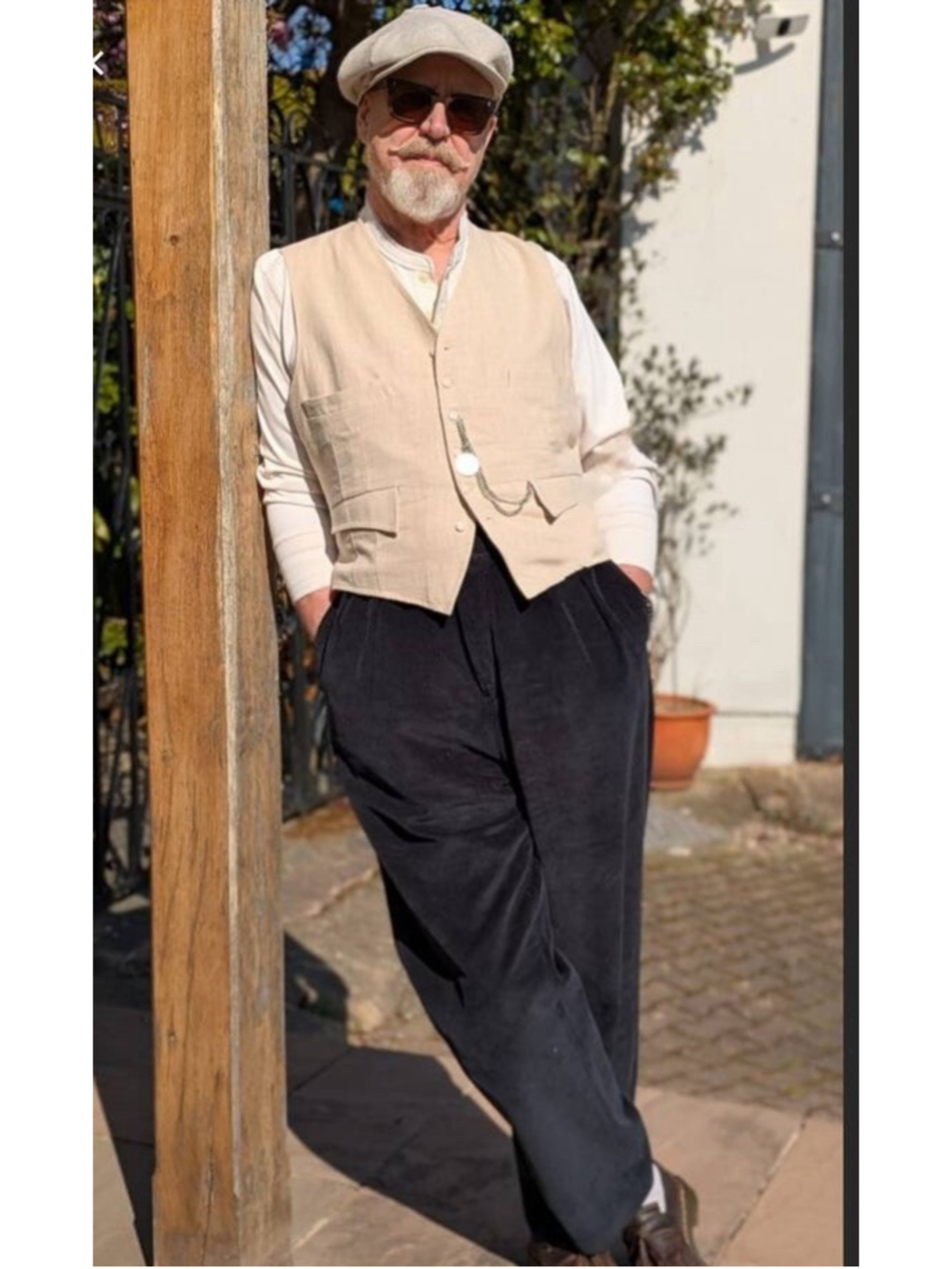 NON STOCK M Corduroy Pants Men Pleated Casual Trousers Loose Workwear Pant